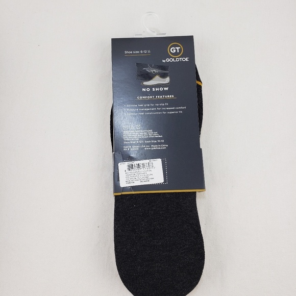 Gold Toe Men's Oxford No Shoe Socks 4 Pack - Picture 4 of 5